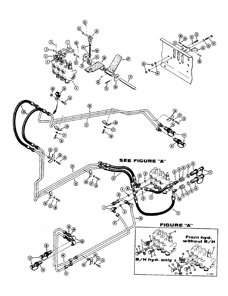 Схема запчастей Case 1700-SERIES - (158) - AUXILIARY HYDRAULICS (35) - HYDRAULIC SYSTEMS