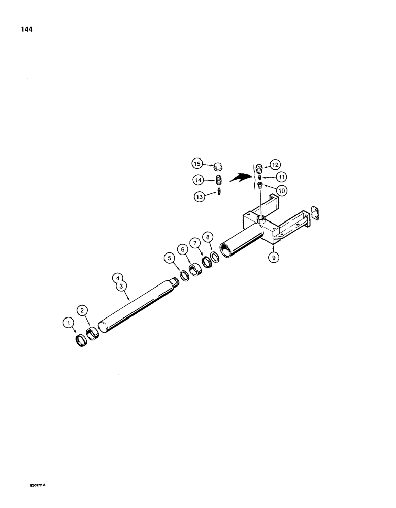 Схема запчастей Case 1155D - (144) - TRACK ADJUSTER ASSEMBLY (11) - TRACKS/STEERING