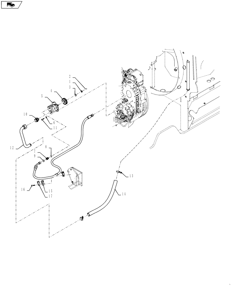 Схема запчастей Case 621F - (33.202.CT) - MAIN BRAKE, HYDRAULIC, PUMP (33) - BRAKES & CONTROLS