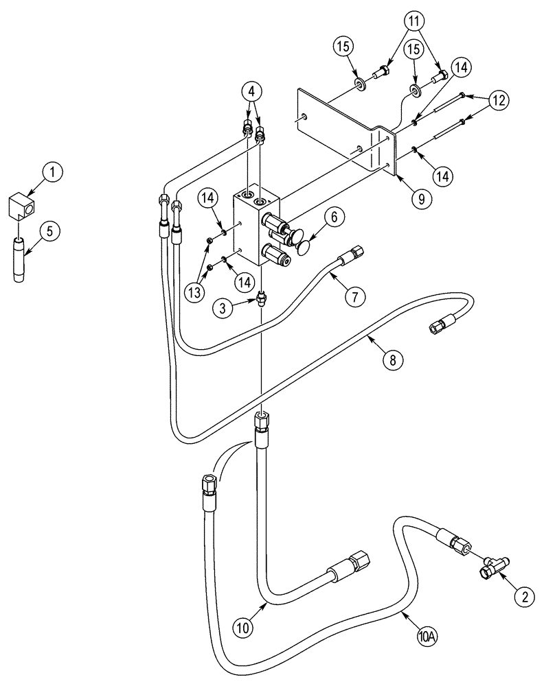 Схема запчастей Case 75XT - (07-06) - BRAKE RELEASE - MANUAL (07) - BRAKES