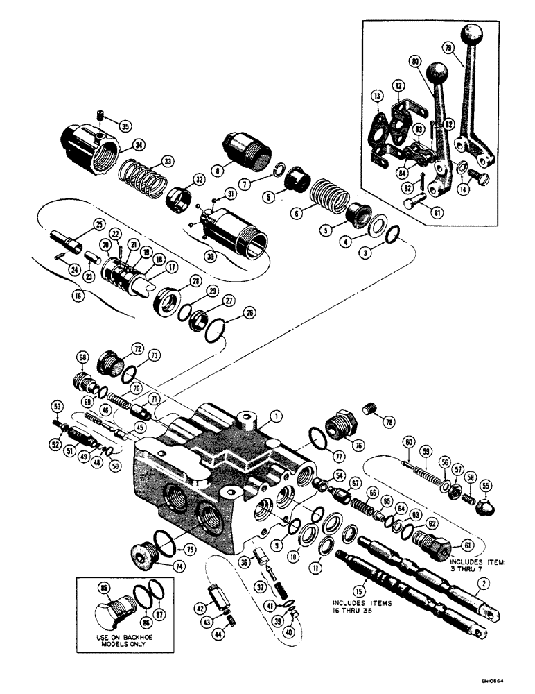 Схема запчастей Case 32 - (040) - D32769 LOADER CONTROL VALVE 