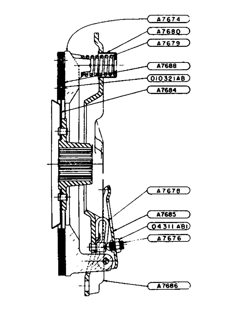 Схема запчастей Case 425 - (078A) - CLUTCH (18) - CLUTCH