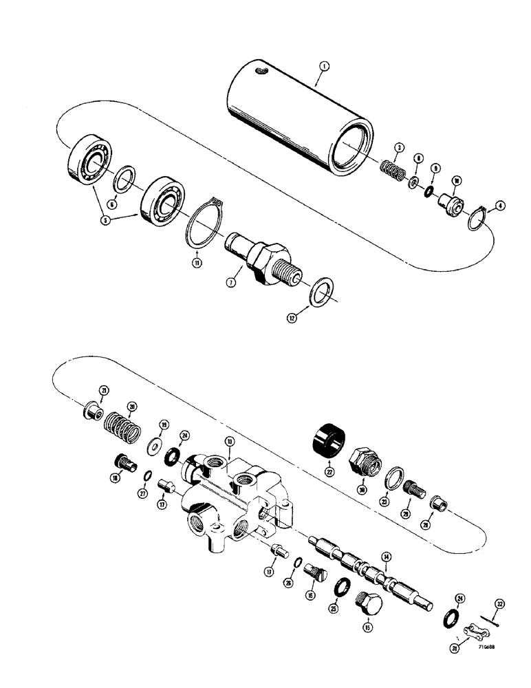 Схема запчастей Case 1530 - (084) - ROTARY COUPLING (08) - HYDRAULICS