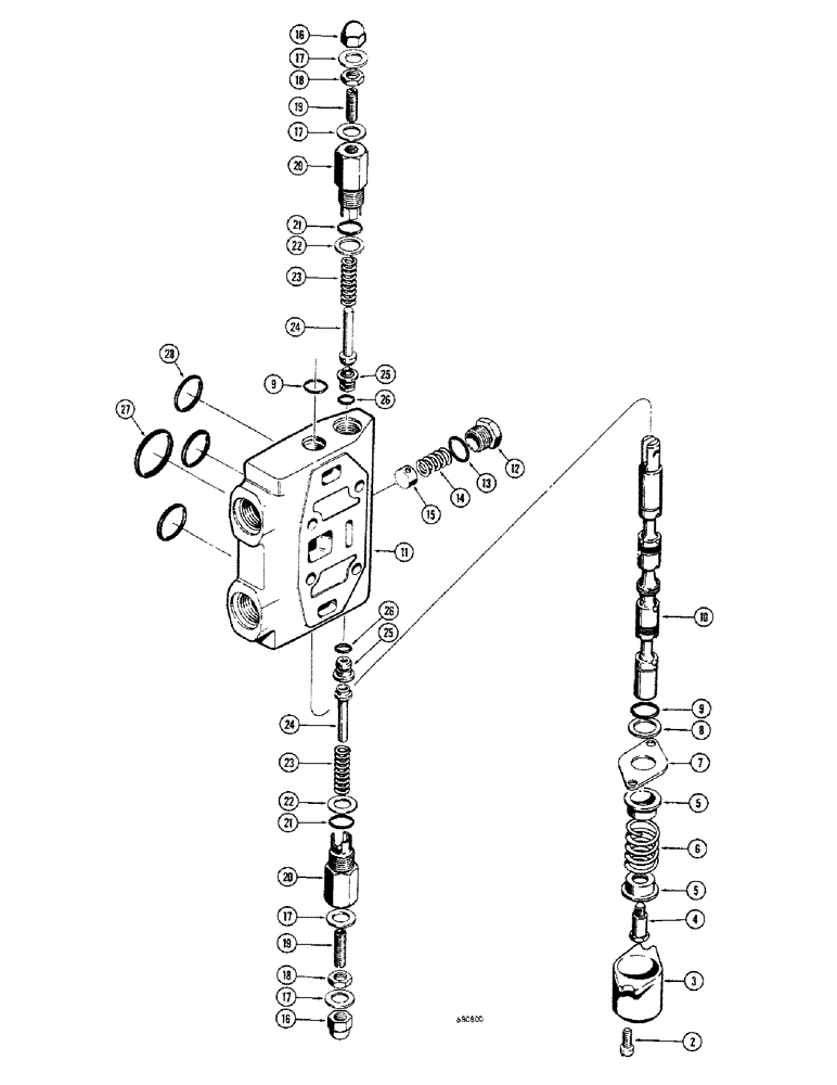 Схема запчастей Case 680CK - (376) - BACKHOE CONTROL VALVE, D47622 AND L33848 BUCKET AND CROWD (35) - HYDRAULIC SYSTEMS