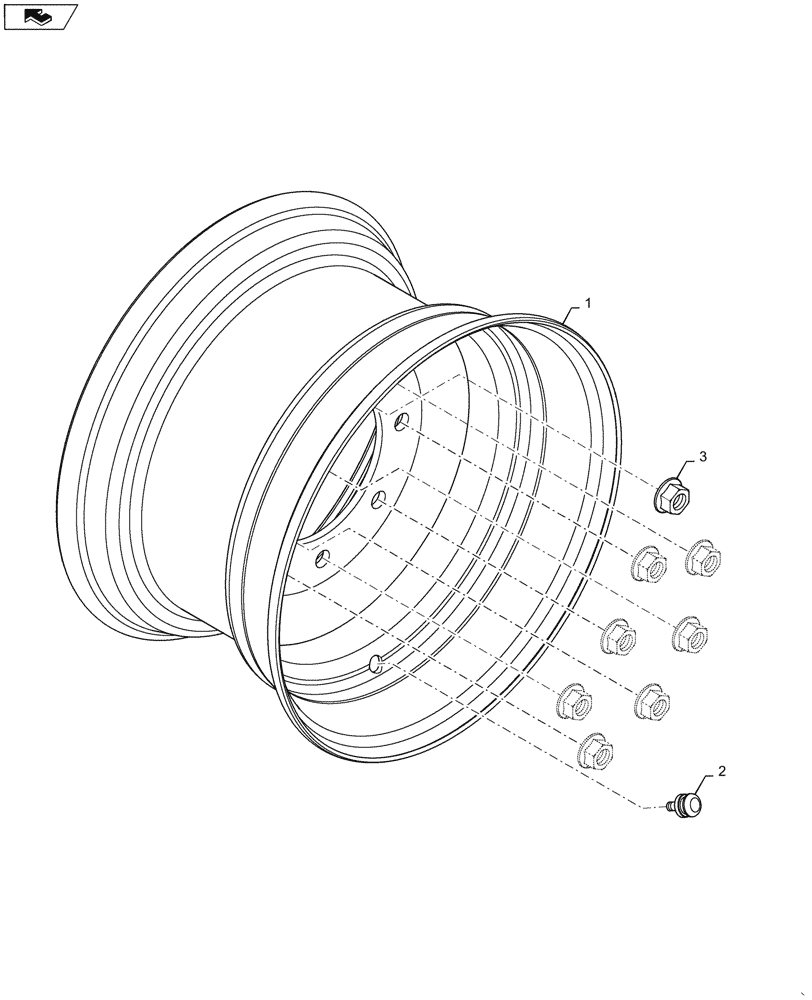 Схема запчастей Case SR250 - (44.511.AG[01]) - WHEELS (SR220 - SV300) (44) - WHEELS