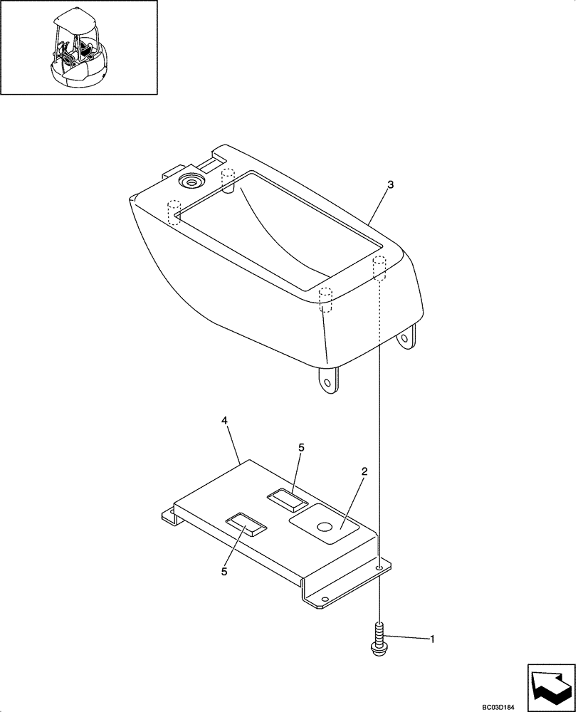 Схема запчастей Case CX36 - (09-40[00]) - PANEL ASSY - LEFT HAND - CANOPY (TRAVEL ALARM) (09) - CHASSIS/ATTACHMENTS