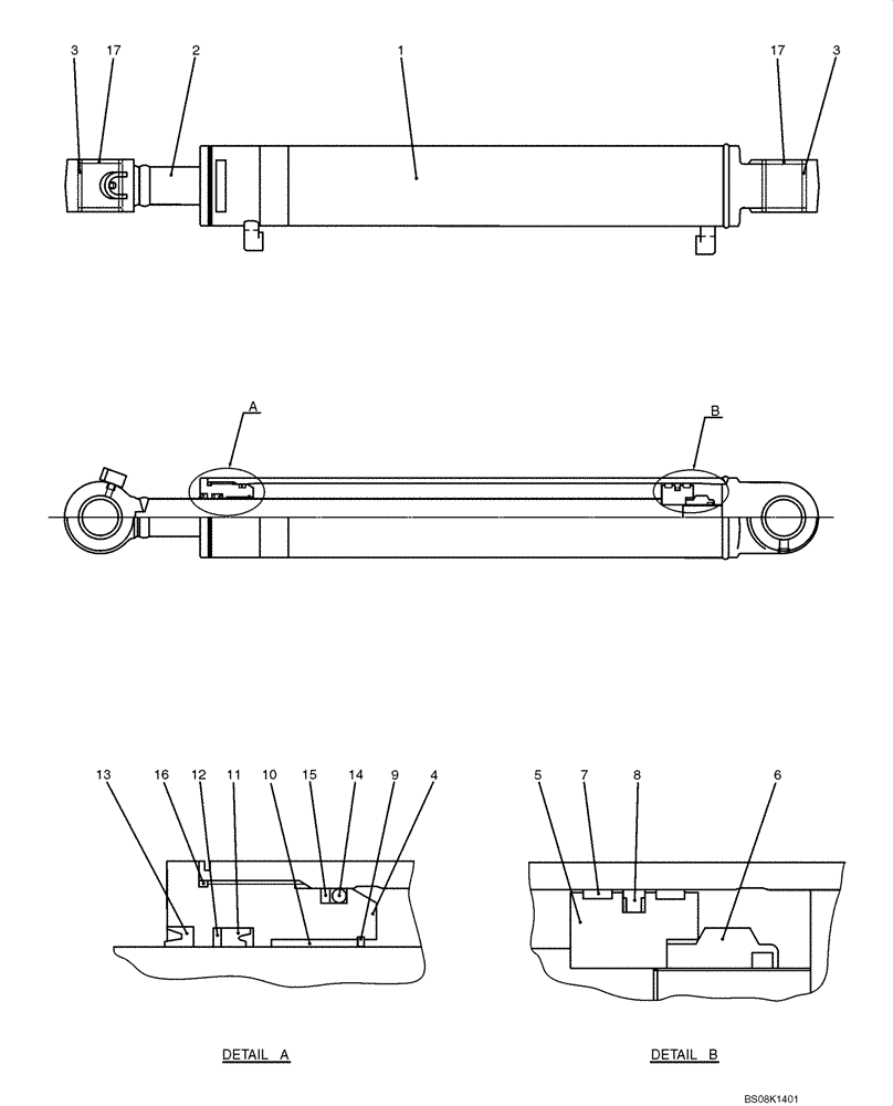 Схема запчастей Case CX50B - (07-042) - CYLINDER ASSY, SWING (PH01V00031F1) ELECTRICAL AND HYDRAULIC COMPONENTS