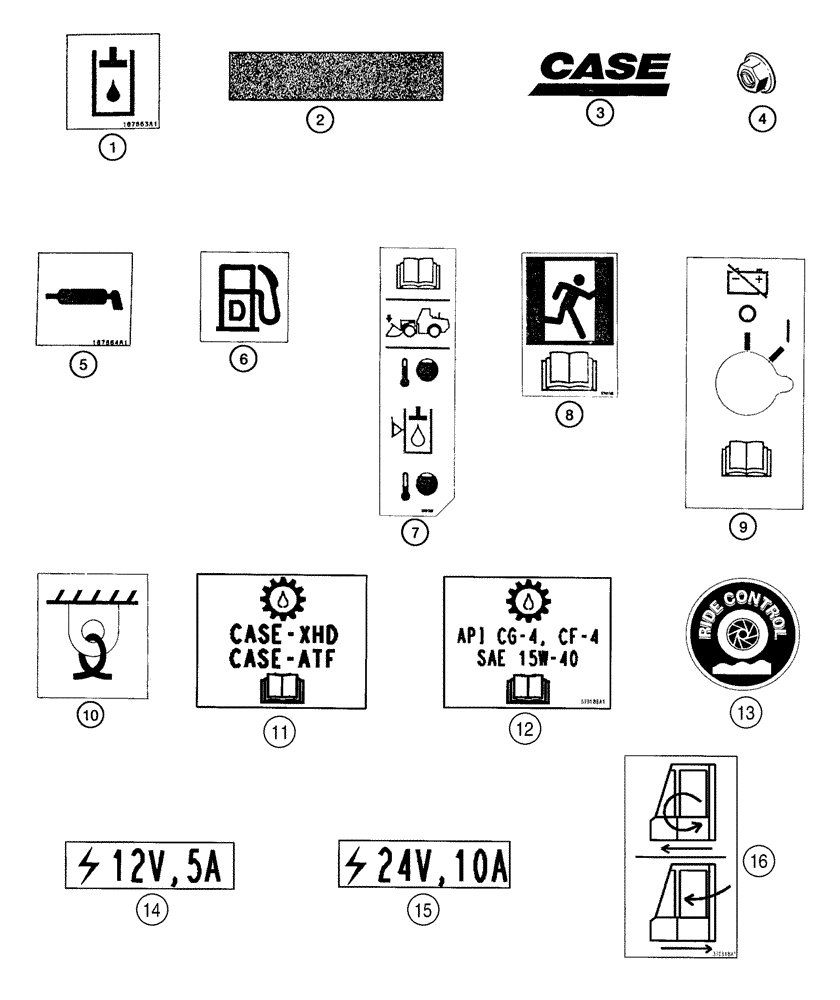 Схема запчастей Case 721C - (09-62) - DECALS (09) - CHASSIS