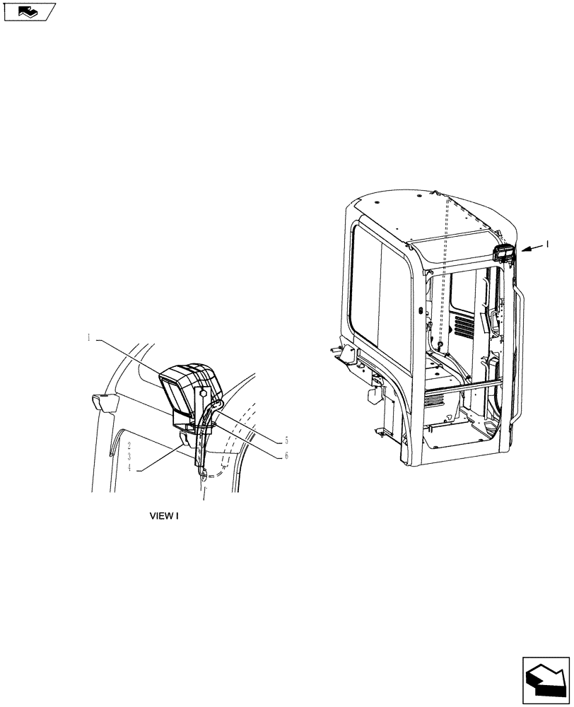 Схема запчастей Case CX27B ASN - (55.404.01) - LIGHT INSTALL (CAB) (55) - ELECTRICAL SYSTEMS