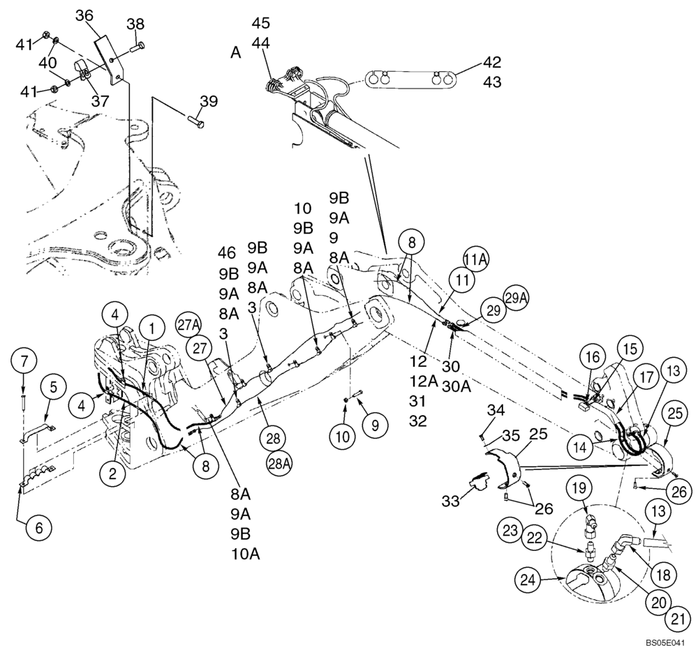 Схема запчастей Case 580SM - (08-30) - HYDRAULICS - COUPLER, BACKHOE BUCKET (08) - HYDRAULICS