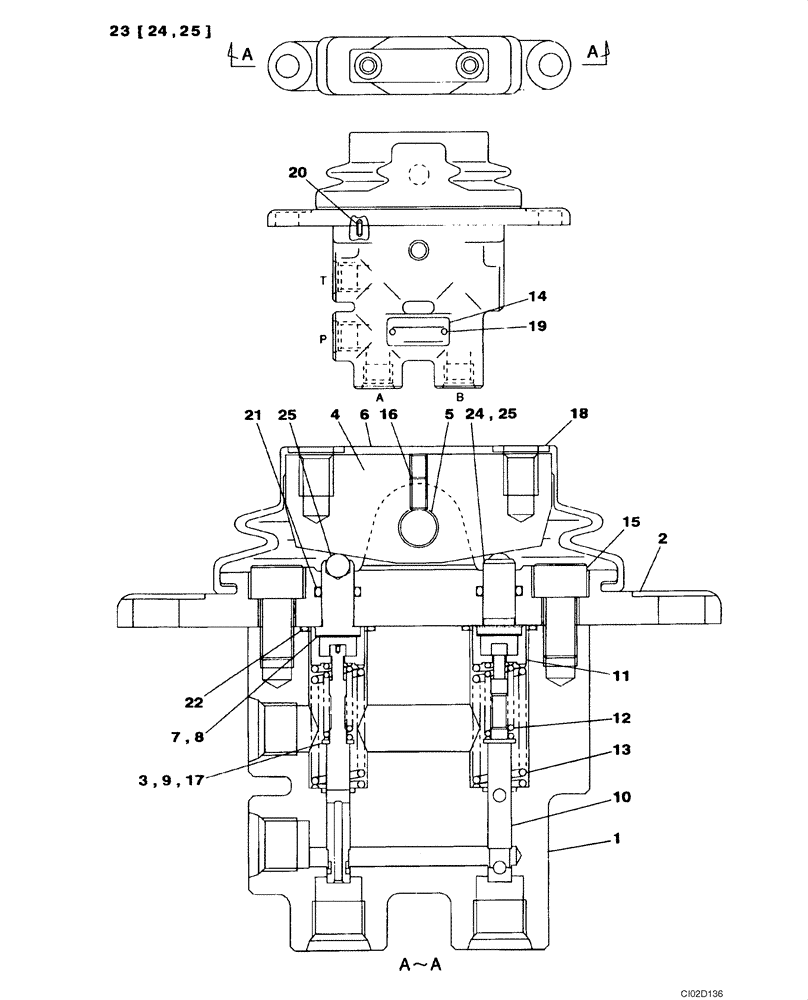 Схема запчастей Case CX75SR - (08-86) - VALVE ASSY, REMOTE CONTROL - DOZER BLADE (08) - HYDRAULICS