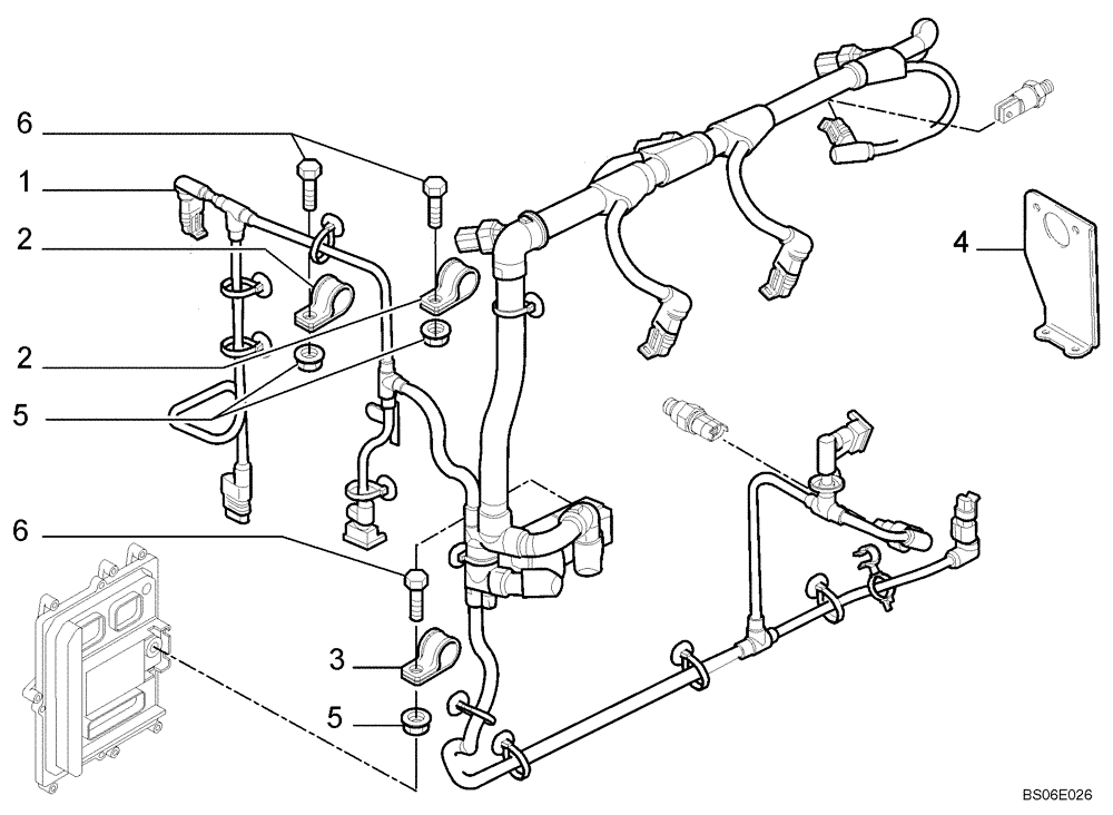 Схема запчастей Case 821E - (03-10) - FUEL INJECTION SYSTEM - HARNESS, ENGINE (03) - FUEL SYSTEM