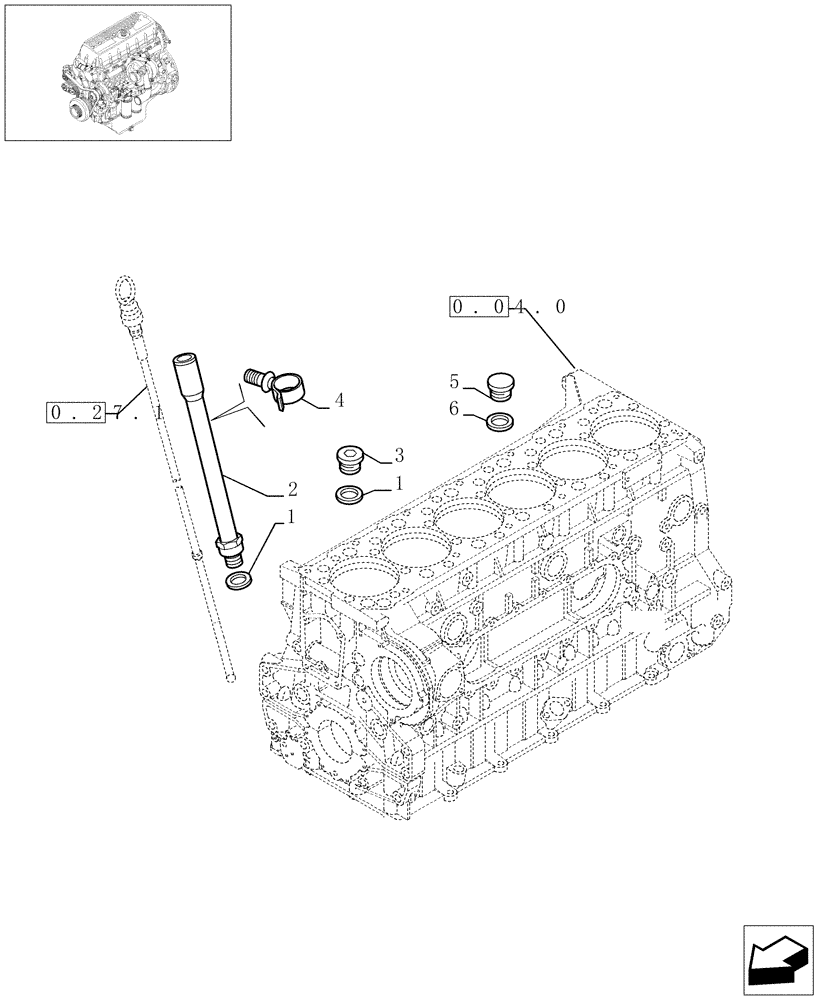 Схема запчастей Case F3AE0684D B005 - (0.27.0[01]) - OIL LEVEL CHECK (504055388 - 504055391) 