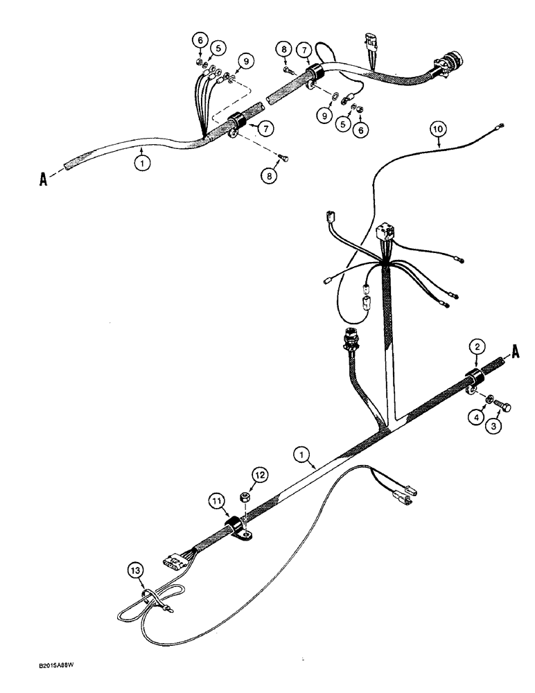 Схема запчастей Case W36 - (4-122) - MAIN HARNESS, P.I.N. 9156438 AND AFTER (04) - ELECTRICAL SYSTEMS