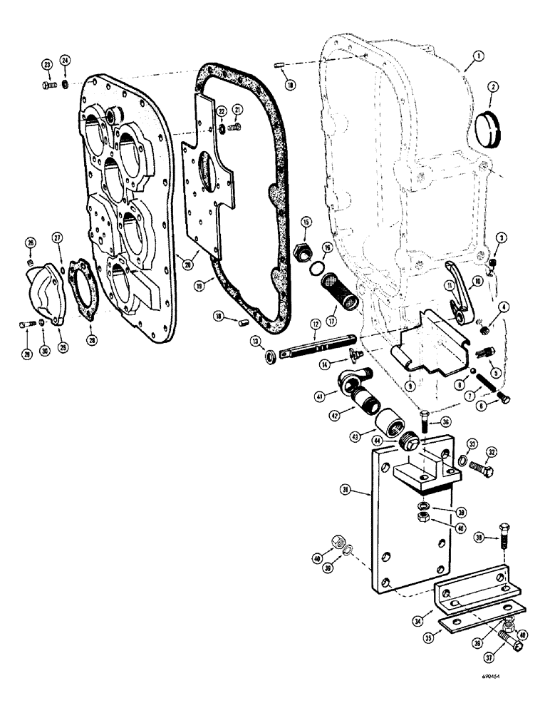 Схема запчастей Case W9C - (156) - TRANSMISSION, TRANSMISSION CASE AND COVERS (06) - POWER TRAIN