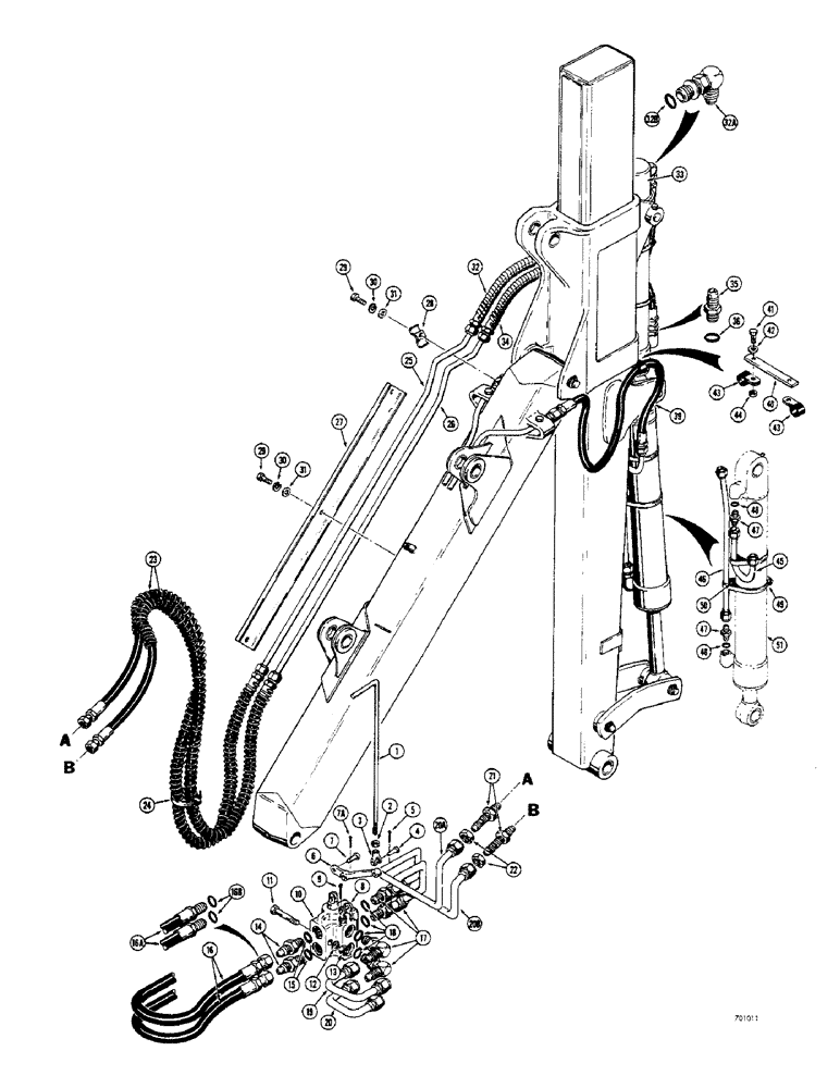 Схема запчастей Case 33S - (088) - TWO FOOT EXTENSION HYDRAULICS 