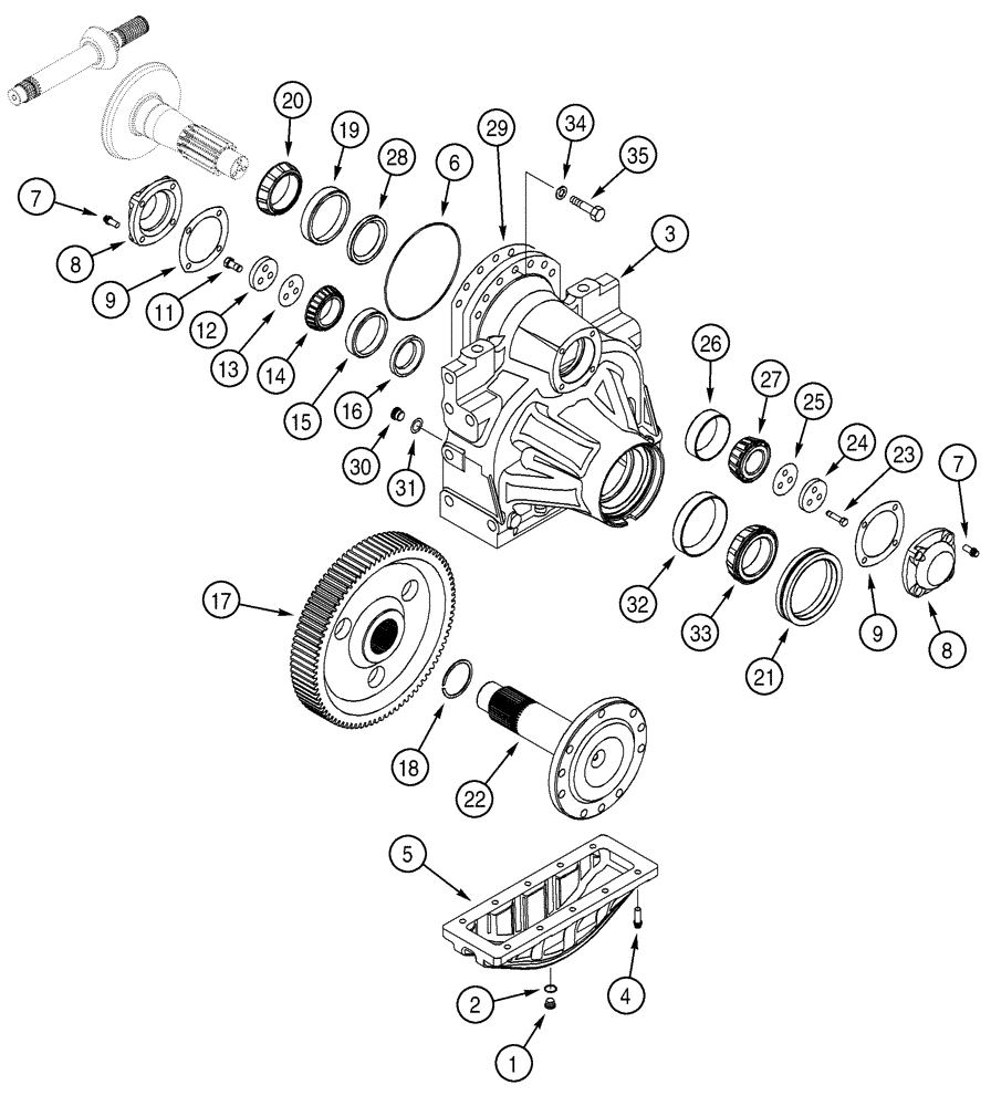 Схема запчастей Case 750H - (06-09) - TRANSMISSION FINAL DRIVE - 1524MM ( 60" ) GUAGE LONG TRACK ( LT) MODELS (06) - POWER TRAIN