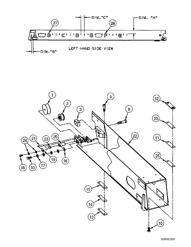 Схема запчастей Case 688G - (9-34) - INTERMEDIATE BOOM SECTION ASSEMBLY (ALL 686G MODELS; BSN 686GXR JFE0001848; 688G JFE0003613) (09) - CHASSIS/ATTACHMENTS