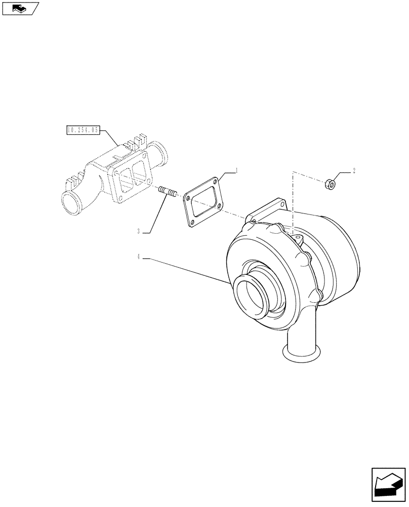 Схема запчастей Case F3BE0684N E916 - (10.250.01) - TURBOCHARGING (504261687) (10) - ENGINE