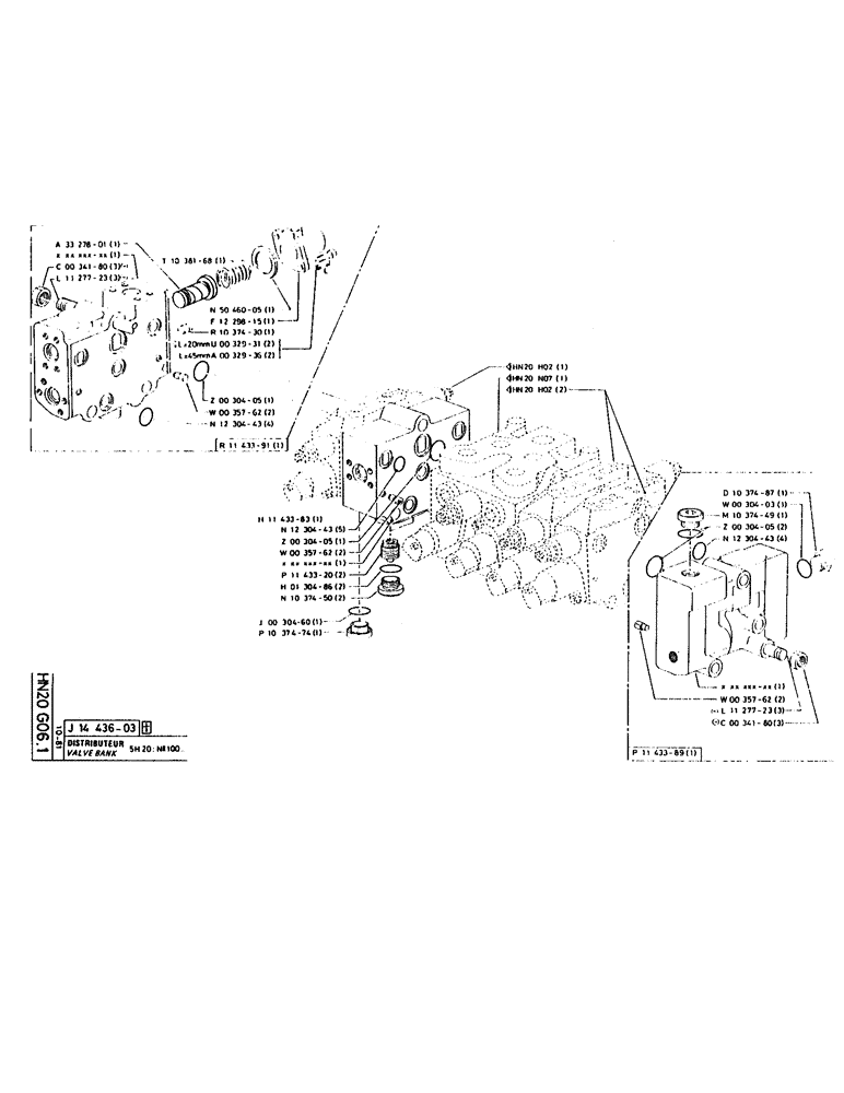 Схема запчастей Case 160CL - (214) - VALVE BANK (07) - HYDRAULIC SYSTEM