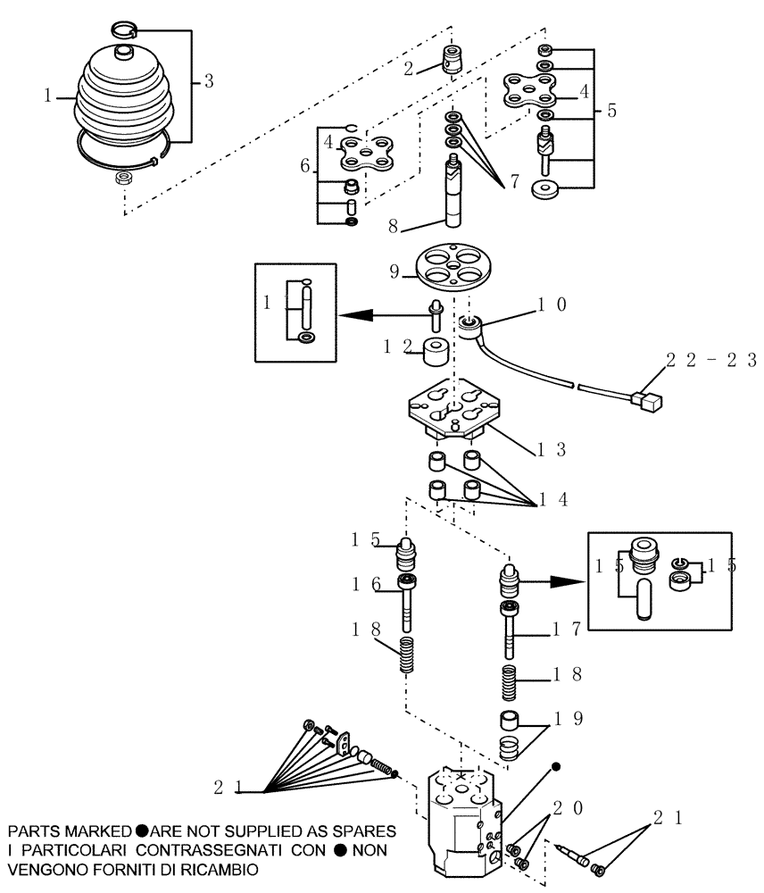 Схема запчастей Case 1850K - (3.437[03]) - MANIPULATOR - CONTROL VALVE LINKAGE (07) - HYDRAULIC SYSTEM/FRAME