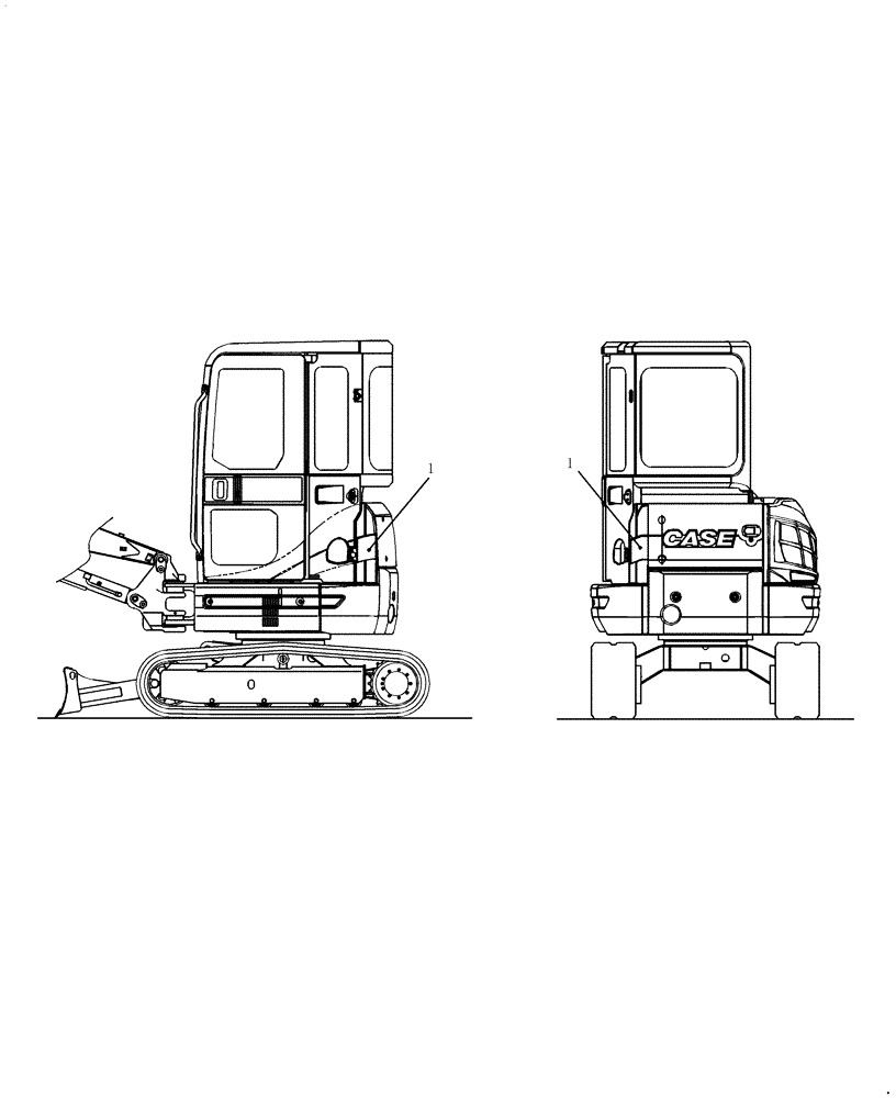 Схема запчастей Case CX31B - (964-29[1]) - DECAL (90) - PLATFORM, CAB, BODYWORK AND DECALS