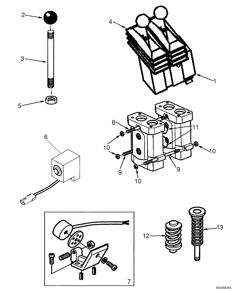 Схема запчастей Case 521D - (08-26) - VALVE ASSY - LOADER CONTROL (08) - HYDRAULICS