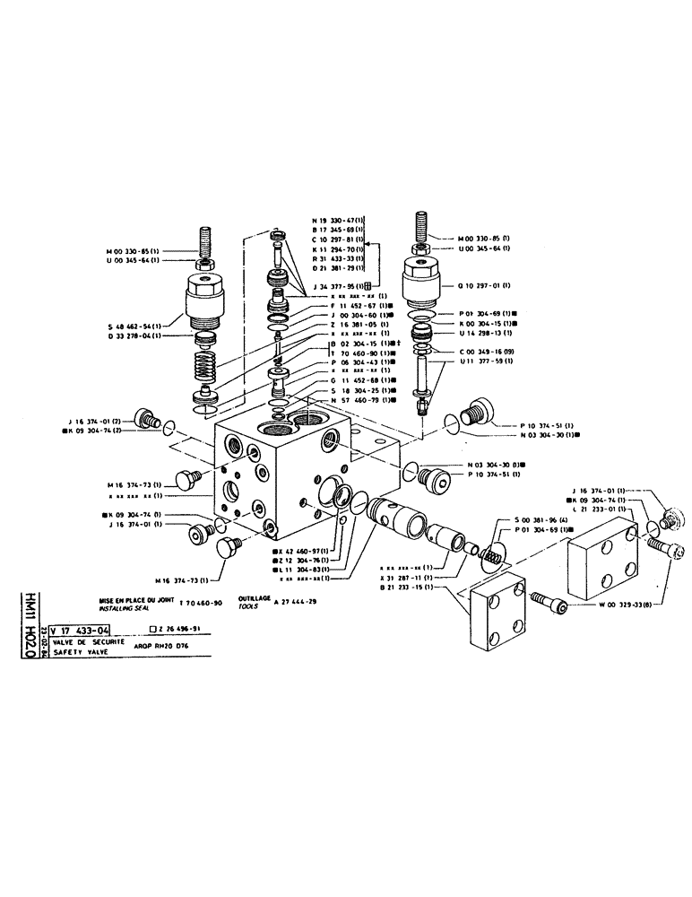 Схема запчастей Case 160CL - (192) - SAFETY VALVE (07) - HYDRAULIC SYSTEM