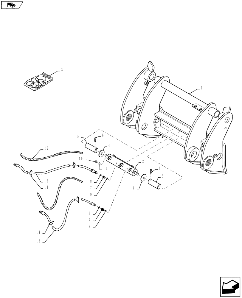 Схема запчастей Case 721F - (82.100.07) - COUPLER, HYDRAULIC - XT - CNH (82) - FRONT LOADER & BUCKET