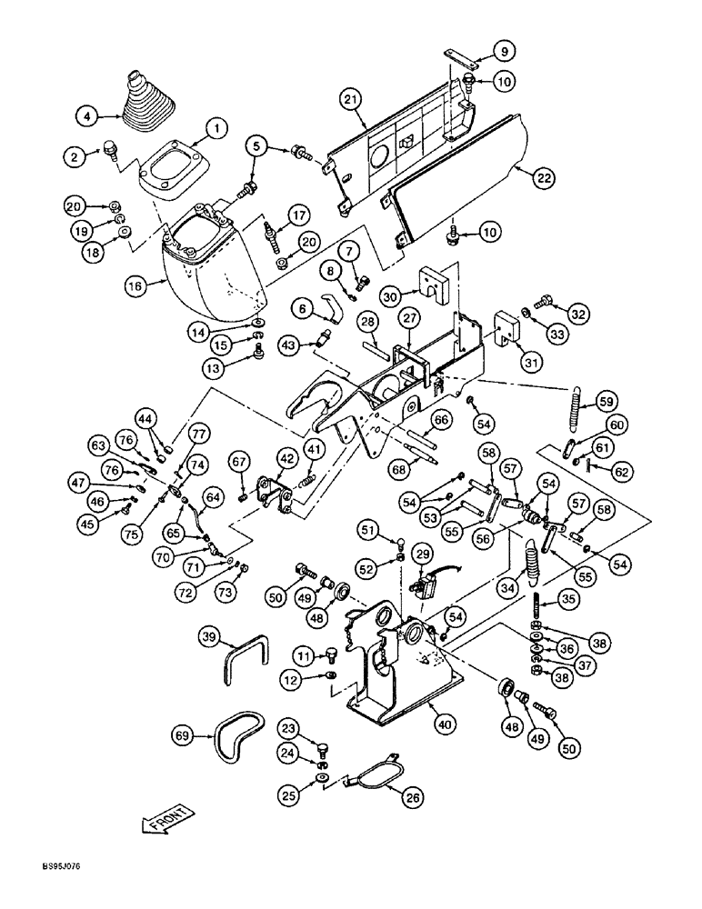 Схема запчастей Case 9030B - (9-040) - LEFT-HAND CONTROL CONSOLE ASSEMBLY (09) - CHASSIS