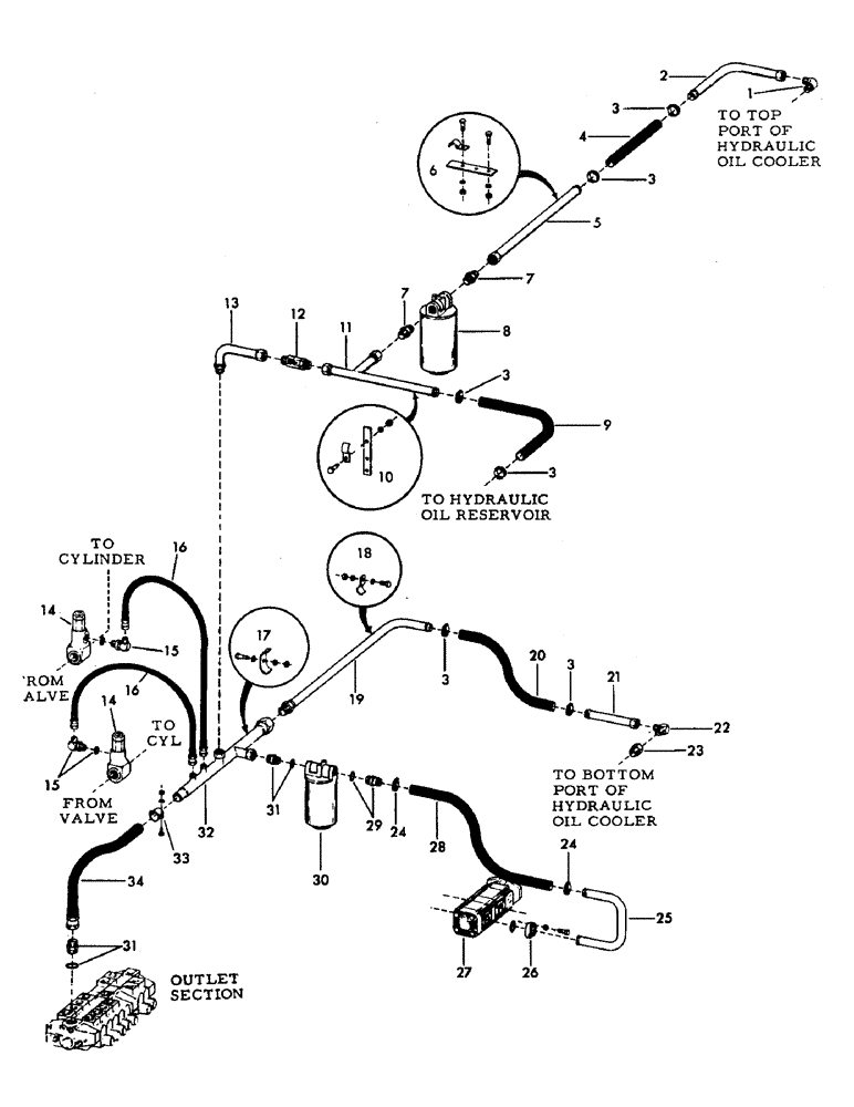 Схема запчастей Case 40EC - (G12) - VALVE OUTLET TO RESERVOIR (WITH FILTER AND COOLER LINES), (07) - HYDRAULIC SYSTEM