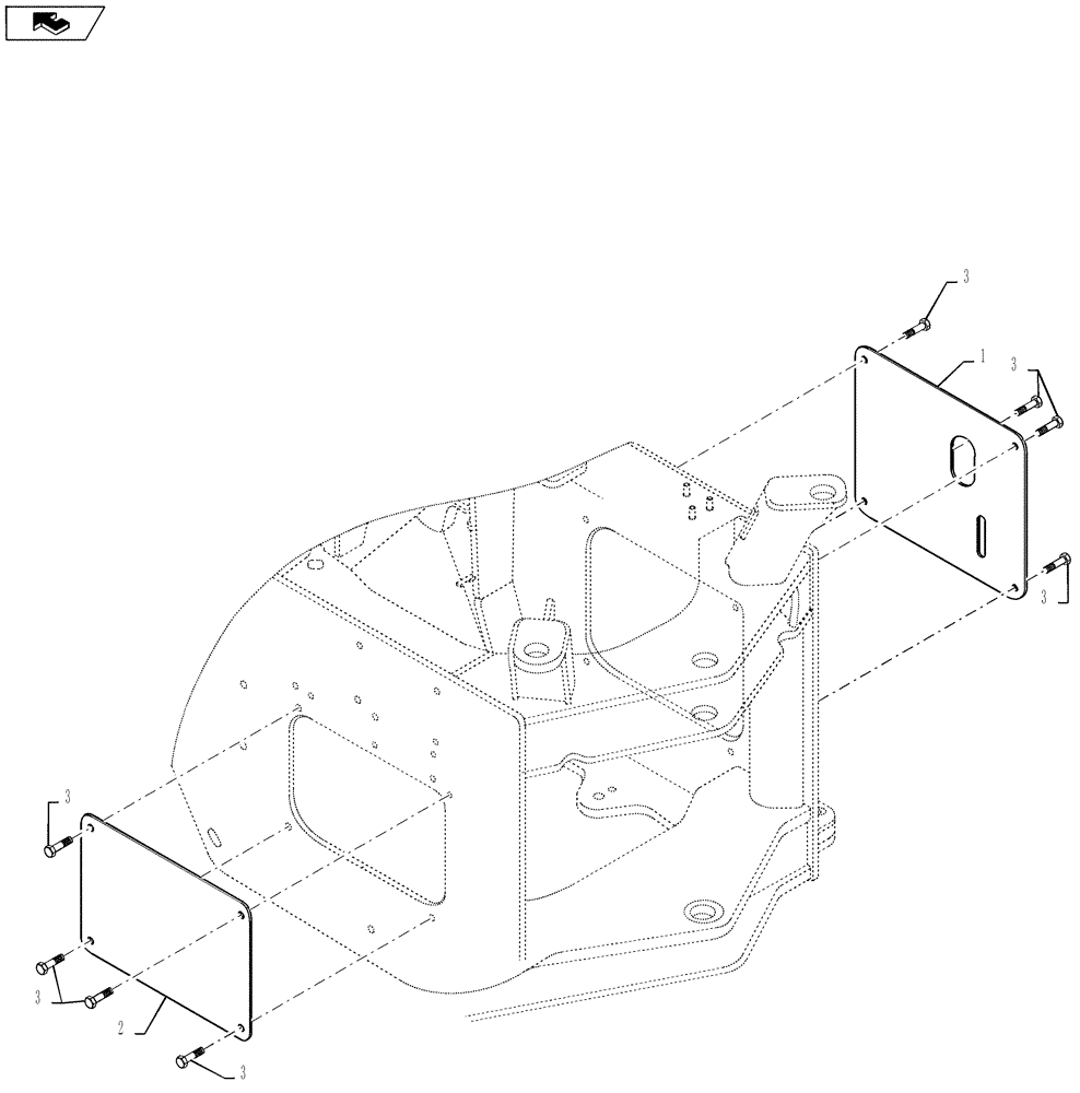 Схема запчастей Case 921F - (39.100.05) - FRAME, REAR - COVERS (39) - FRAMES AND BALLASTING