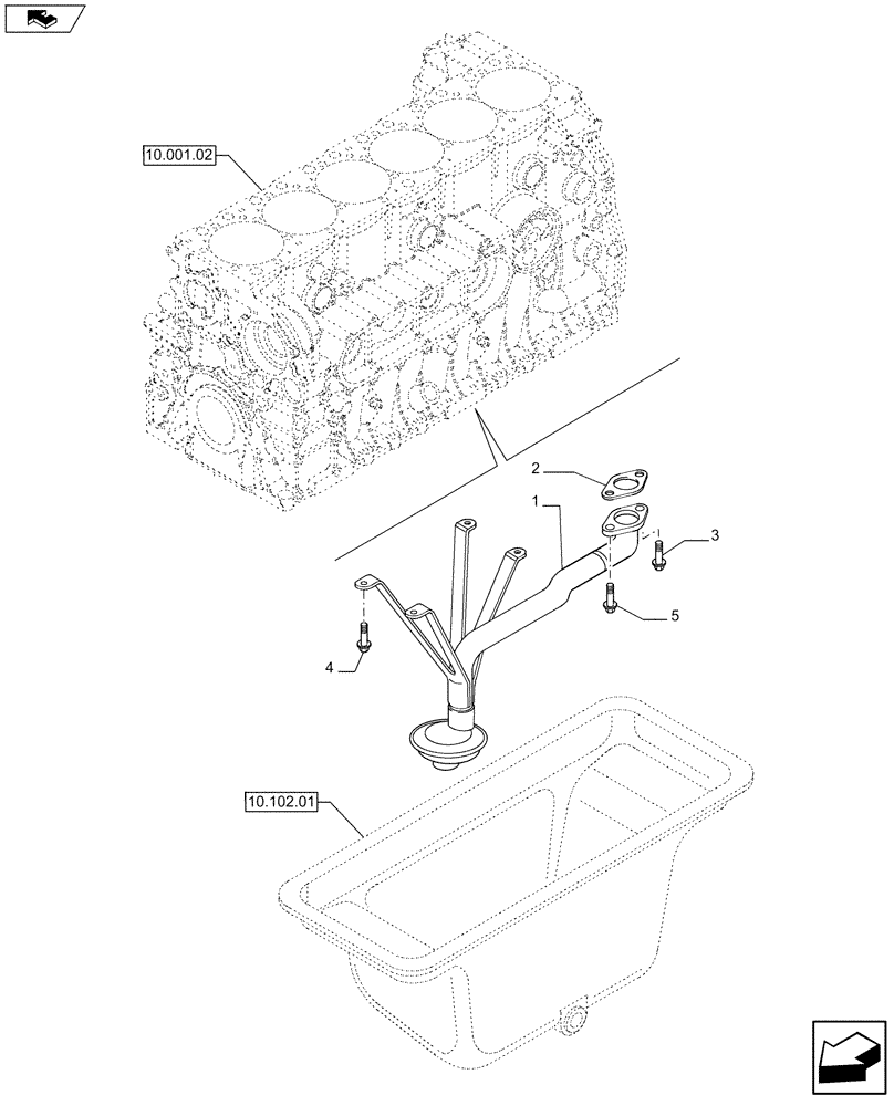 Схема запчастей Case F2CE9684P E024 - (10.304.05) - OIL PUMP PIPING (504155883) (10) - ENGINE