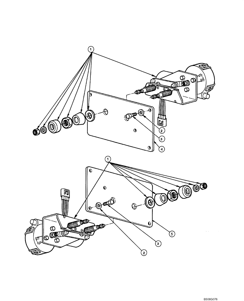 Схема запчастей Case 865 - (04.28[00]) - FRONT/REAR WINDSHILD WIPER MOTOR (CAB) (04) - ELECTRICAL SYSTEMS