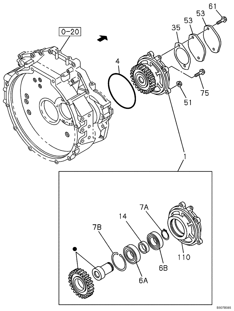 Схема запчастей Case CX460 - (02-44) - COUPLING - FLYWHEEL (02) - ENGINE