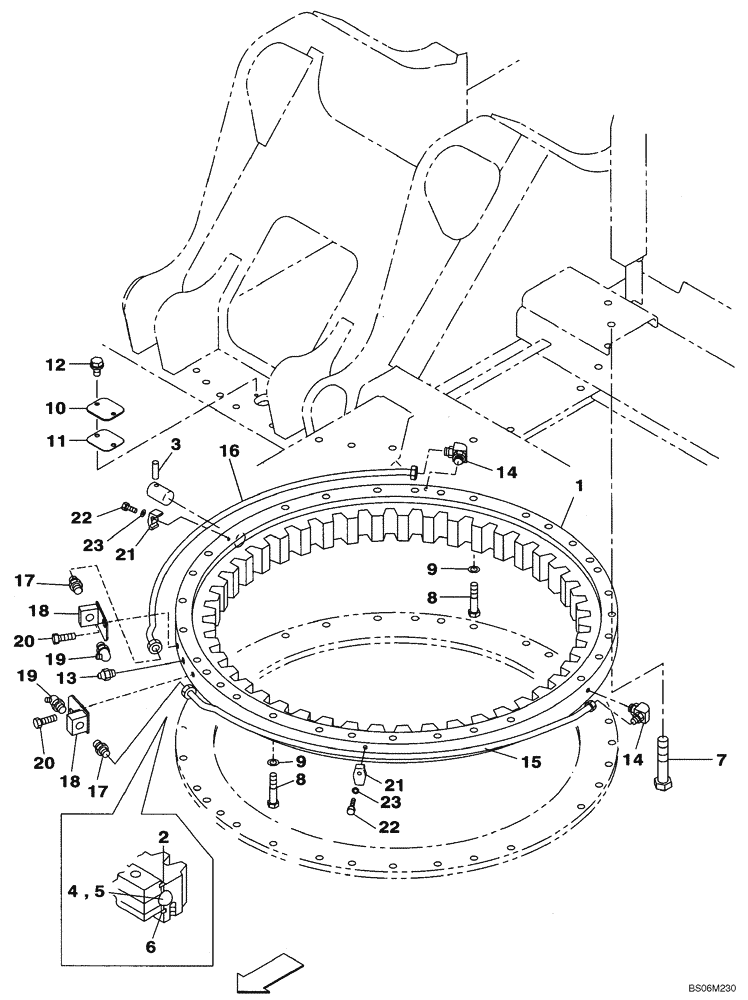 Схема запчастей Case CX290B - (09-01) - TURNTABLE BEARING (09) - CHASSIS/ATTACHMENTS