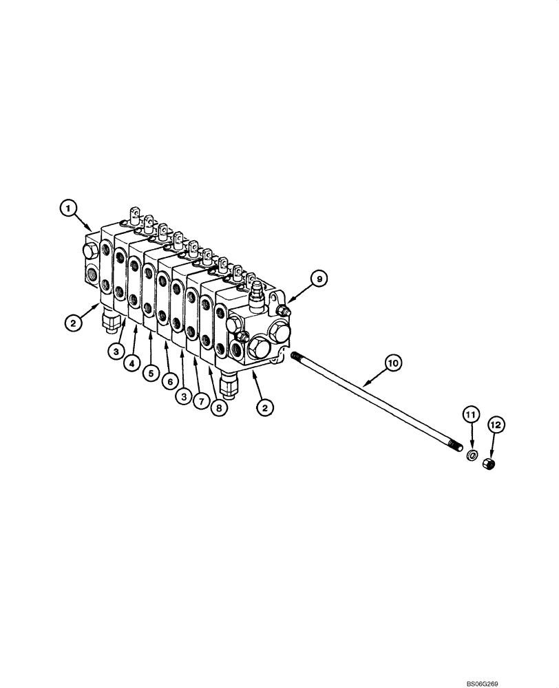 Схема запчастей Case 865 - (08.39[00]) - DISTRIBUTOR - ASSEMBLY (08) - HYDRAULICS