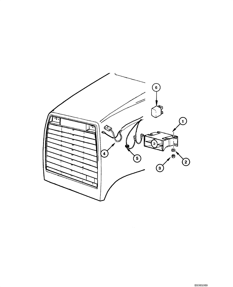 Схема запчастей Case 865 - (04.17[00]) - ELECTRIC SYSTEM - BACK-UP ALARM (04) - ELECTRICAL SYSTEMS