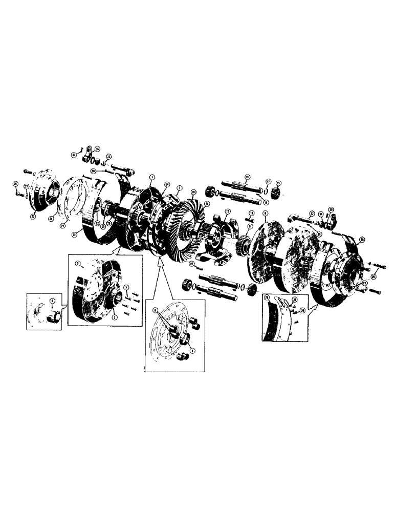 Схема запчастей Case 400 - (146) - DIFFERENTIAL, (USED FROM SERIAL #6-1-56) (03) - TRANSMISSION