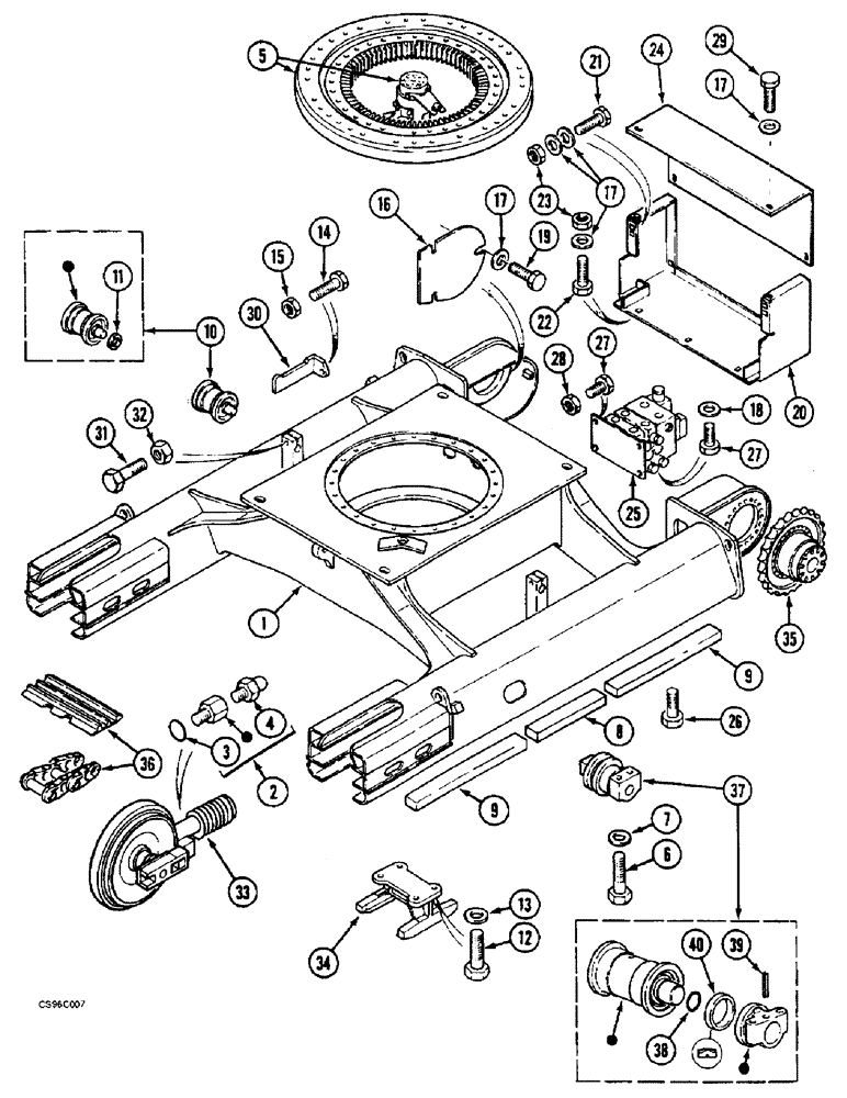 Схема запчастей Case 688BCK - (5-02) - UNDERCARRIAGE, 688B CK (120301-120346) (04) - UNDERCARRIAGE