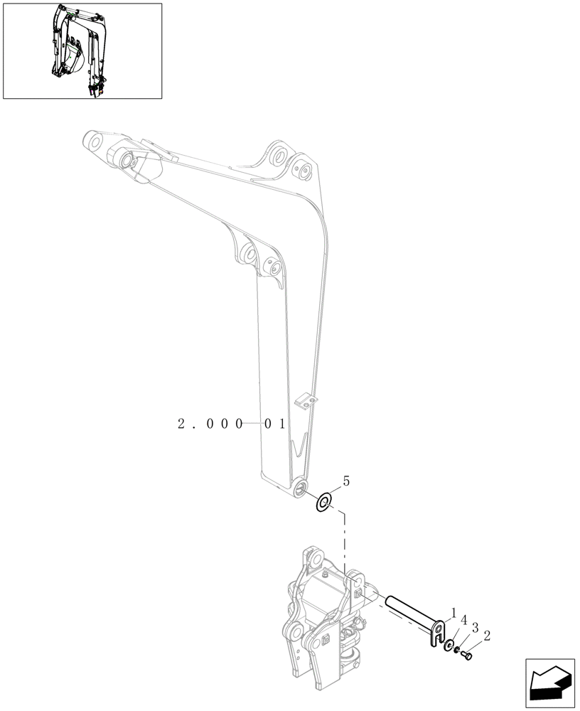 Схема запчастей Case CX16B - (2.000[02]) - MONOBLOC BOOM (84) - BOOMS, DIPPERS & BUCKETS