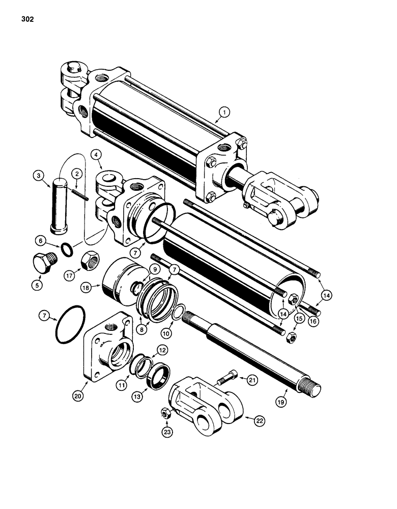 Схема запчастей Case 584D - (302) - D40197 SIDESHIFT CYLINDER (35) - HYDRAULIC SYSTEMS