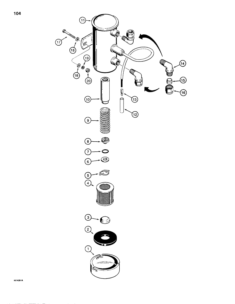 Схема запчастей Case 680H - (104) - ELECTRIC FUEL PUMP (04) - ELECTRICAL SYSTEMS