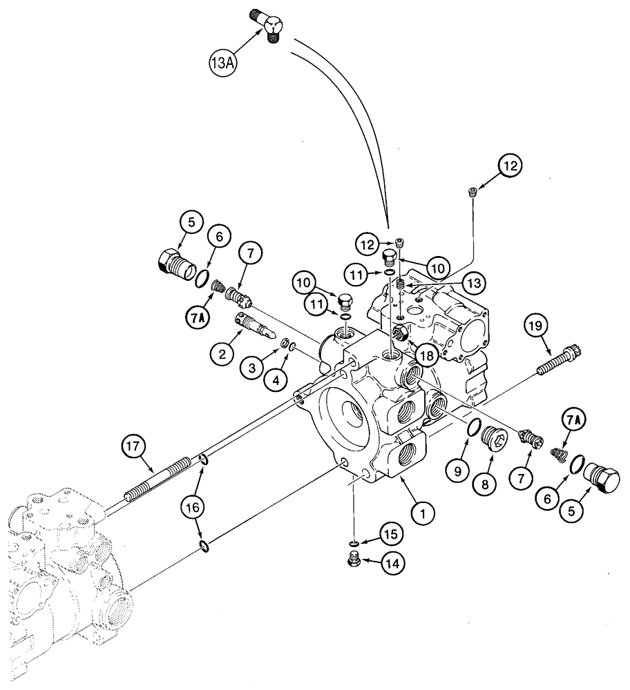 Схема запчастей Case 75XT - (06-12) - PUMP, TANDEM (06) - POWER TRAIN