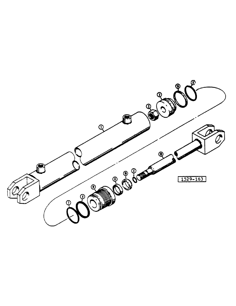 Схема запчастей Case 1529 - (227A) - HYDRAULIC GRAPPLE CYLINDER (89) - TOOLS