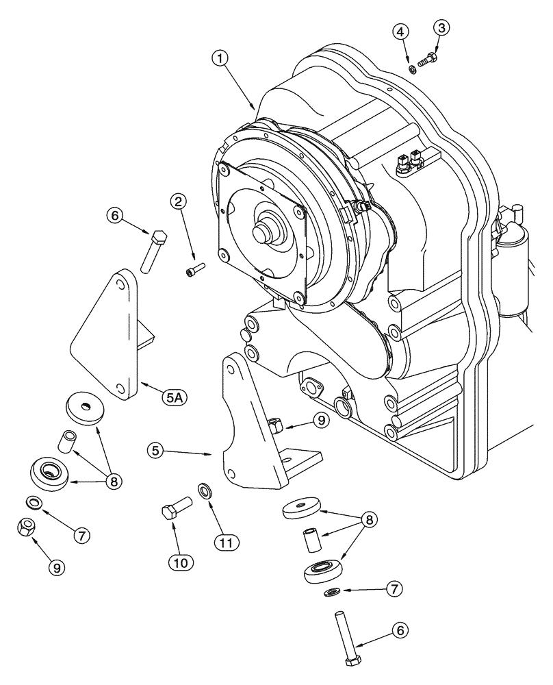 Схема запчастей Case 721C - (06-02) - MOUNTING - TRANSMISSION (06) - POWER TRAIN