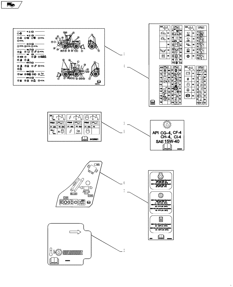 Схема запчастей Case 721F - (90.108.09[01]) - DECALS - NORTH AMERICA - COMMON TO MODELS (90) - PLATFORM, CAB, BODYWORK AND DECALS