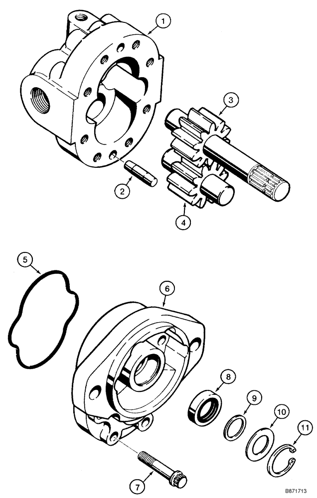 Схема запчастей Case TF300B - (06-03) - GROUND DRIVE MOTOR (06) - POWER TRAIN