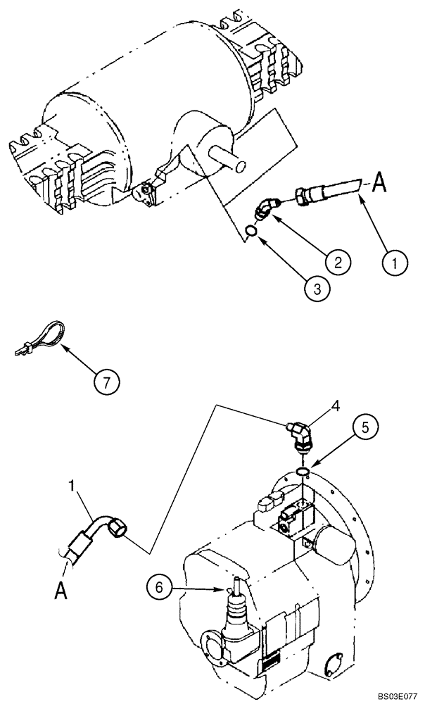 Схема запчастей Case 580M - (06-26) - AXLE, REAR - DIFFERENTIAL LOCK (06) - POWER TRAIN