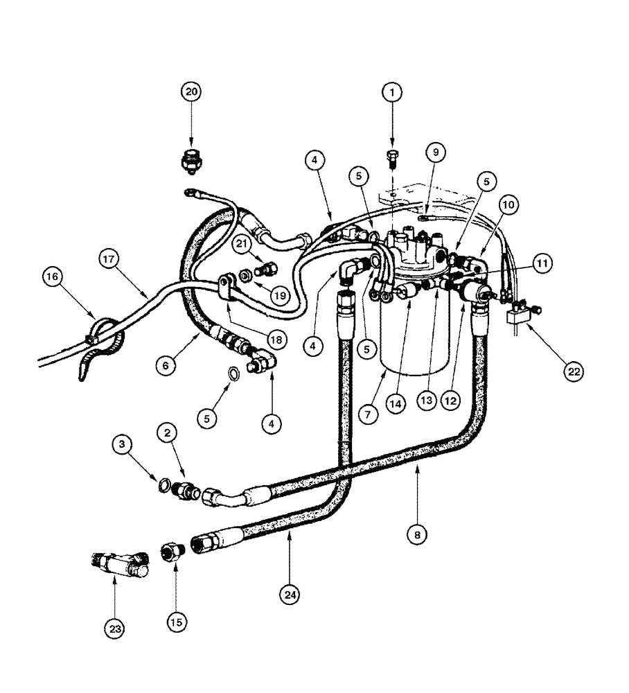 Схема запчастей Case 865 DHP - (6-008) - TRANSMISSION LUBRICATING SYSTEM (06) - POWER TRAIN